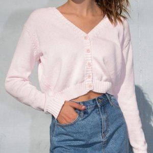 Brandy melville light pink billie cardigan